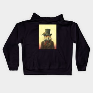 Victorian Fox And Goldfinch Kids Hoodie